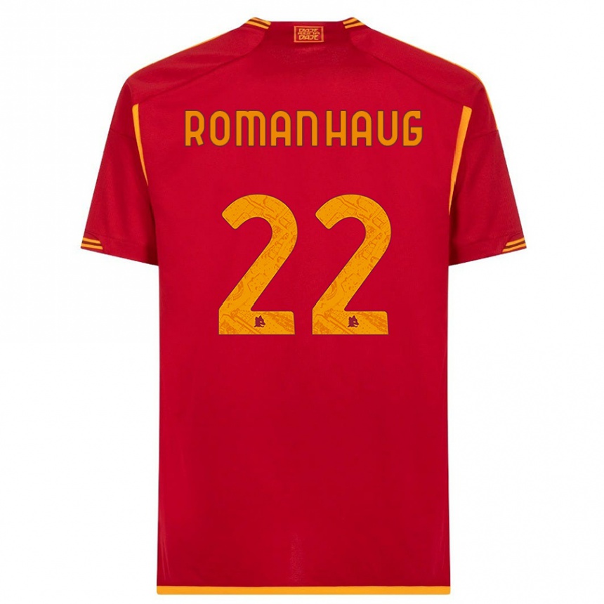 Vaikiškas Sophie Roman Haug #22 Raudona Namų Marškinėliai 2023/24 T-Shirt