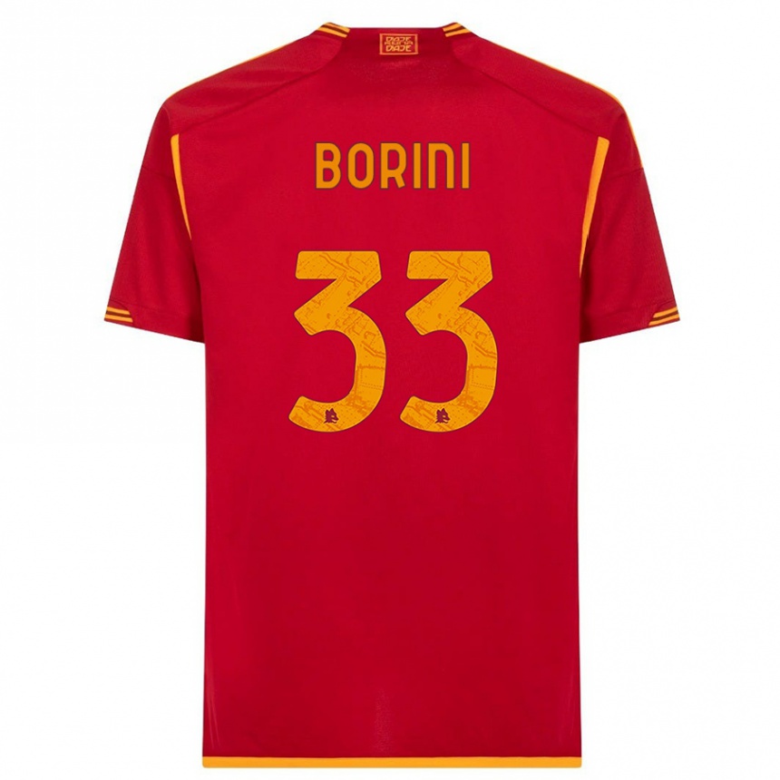 Vaikiškas Joyce Borini #33 Raudona Namų Marškinėliai 2023/24 T-Shirt