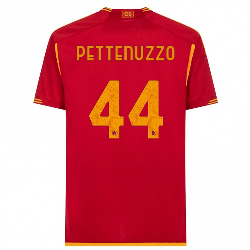 Vaikiškas Tecla Pettenuzzo #44 Raudona Namų Marškinėliai 2023/24 T-Shirt