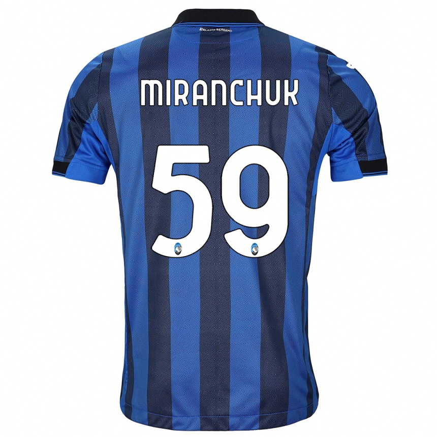 Vaikiškas Aleksey Miranchuk #59 Juoda Mėlyna Namų Marškinėliai 2023/24 T-Shirt