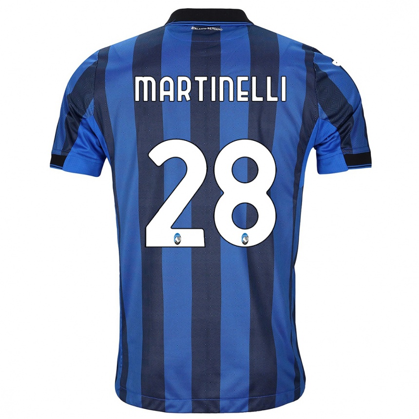 Vaikiškas Gabriel Martinelli #28 Juoda Mėlyna Namų Marškinėliai 2023/24 T-Shirt