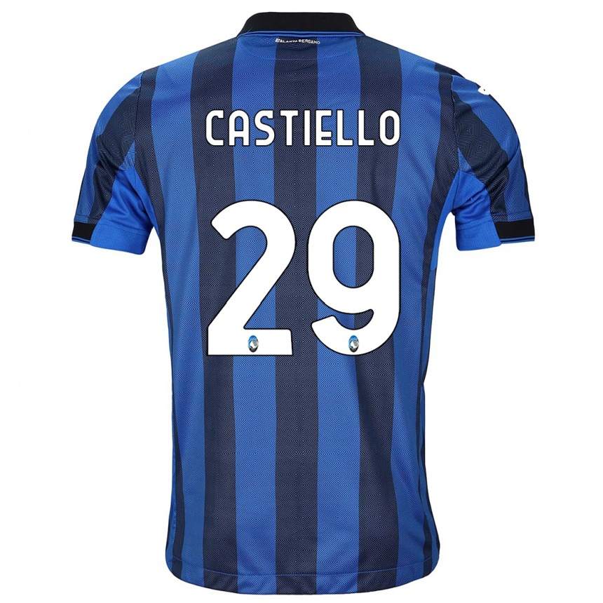 Vaikiškas Alex Castiello #29 Juoda Mėlyna Namų Marškinėliai 2023/24 T-Shirt