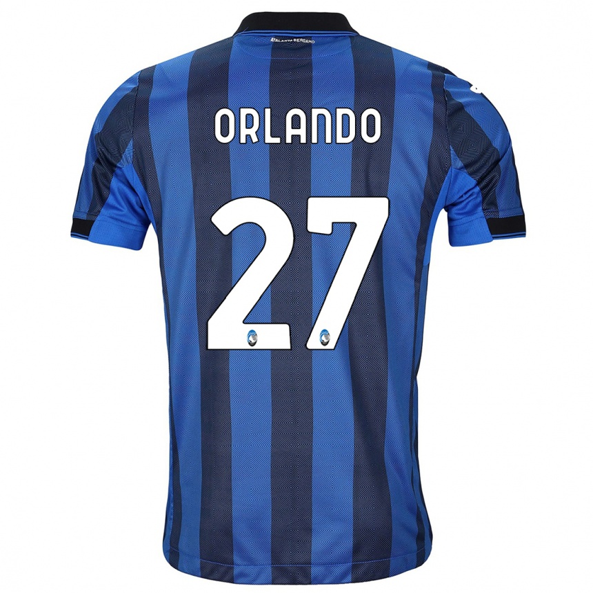 Vaikiškas Daniele Orlando #27 Juoda Mėlyna Namų Marškinėliai 2023/24 T-Shirt