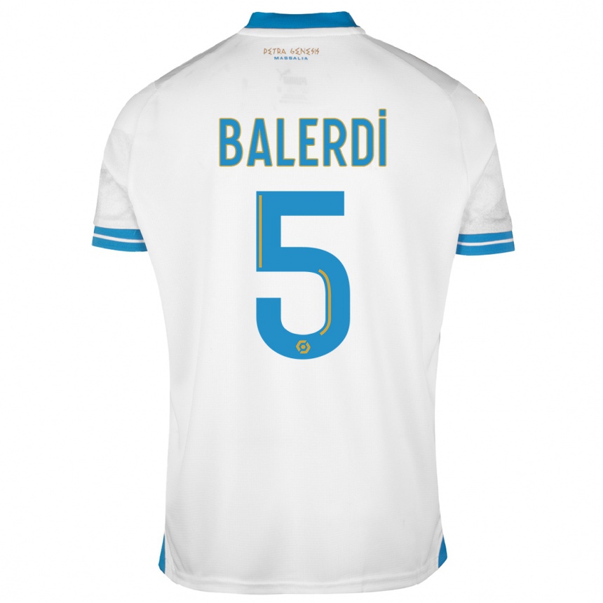 Vaikiškas Leonardo Balerdi #5 Baltas Namų Marškinėliai 2023/24 T-Shirt