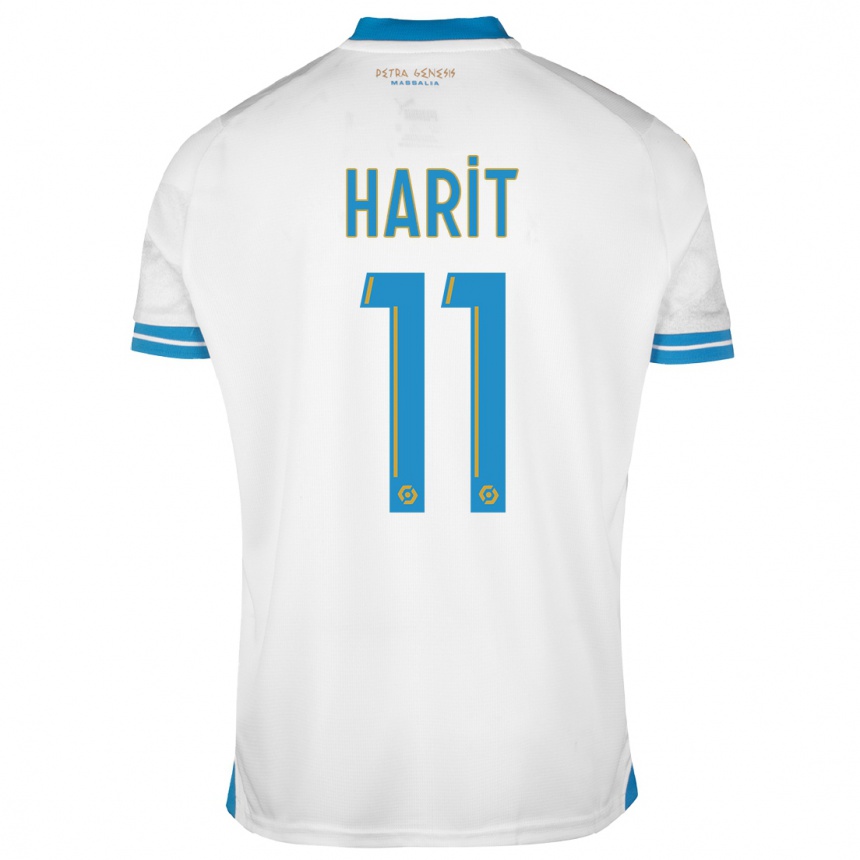 Vaikiškas Amine Harit #11 Baltas Namų Marškinėliai 2023/24 T-Shirt