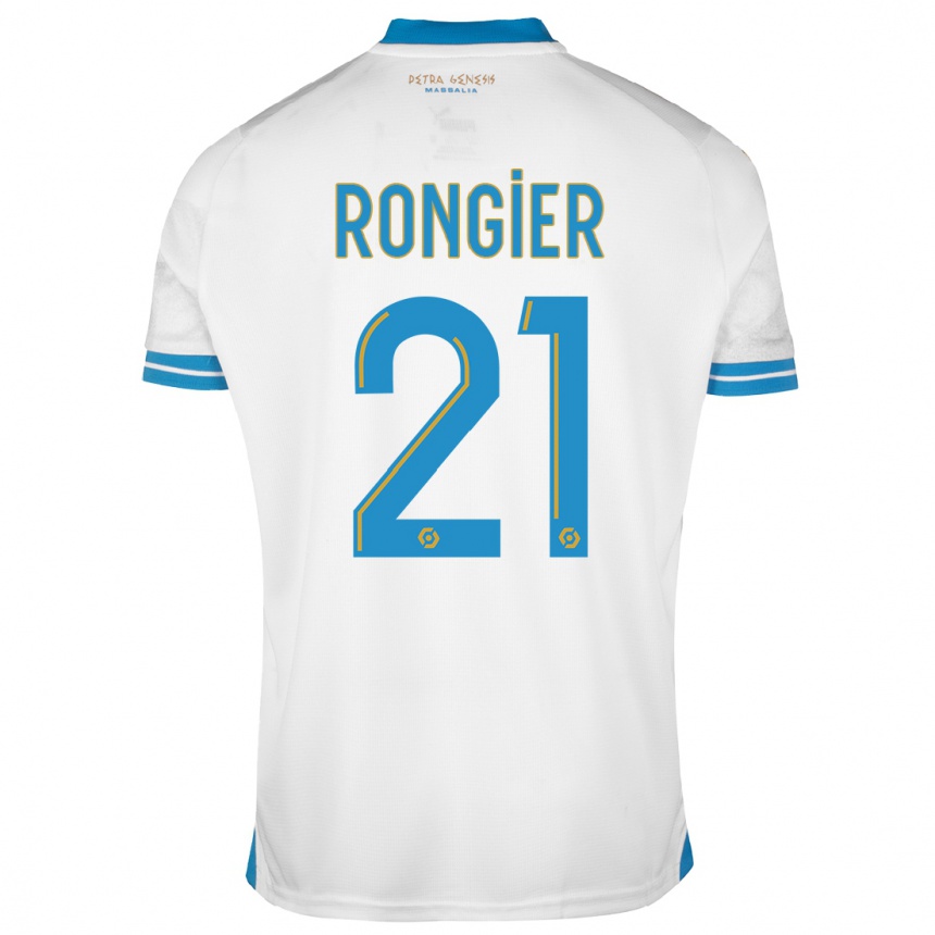 Vaikiškas Valentin Rongier #21 Baltas Namų Marškinėliai 2023/24 T-Shirt