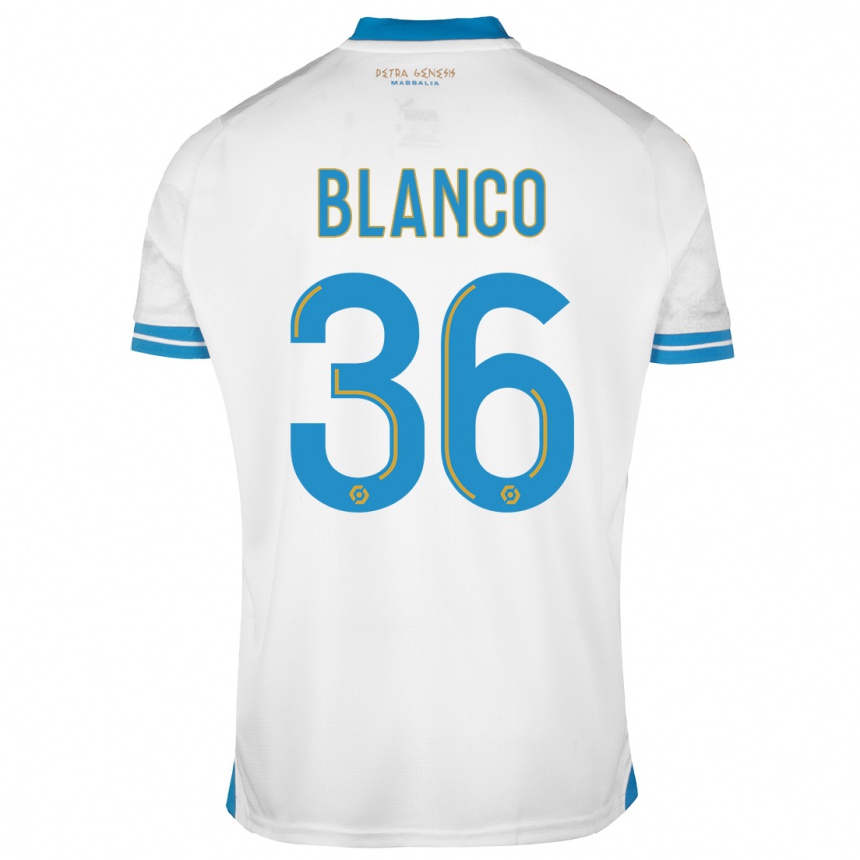 Vaikiškas Ruben Blanco #36 Baltas Namų Marškinėliai 2023/24 T-Shirt