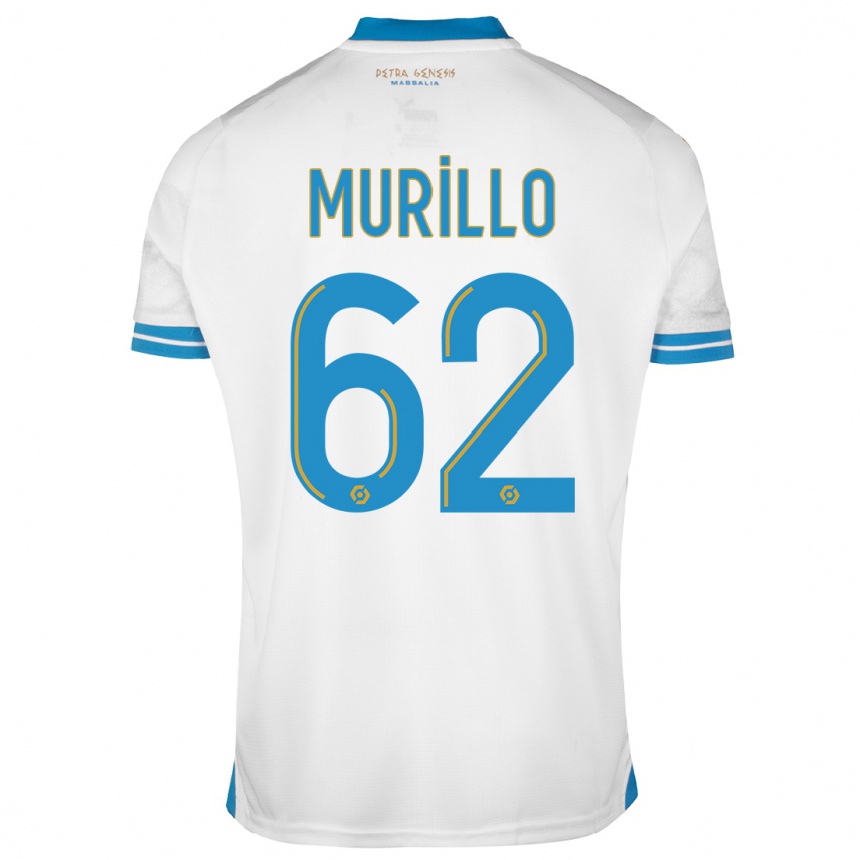 Vaikiškas Amir Murillo #62 Baltas Namų Marškinėliai 2023/24 T-Shirt