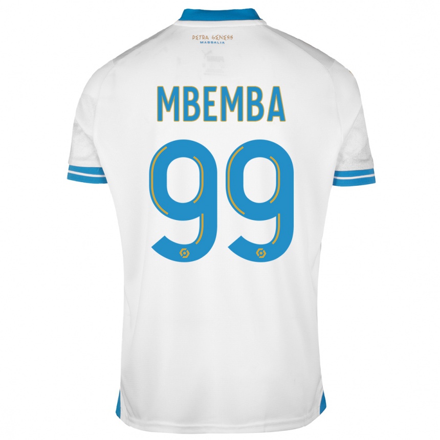 Vaikiškas Chancel Mbemba #99 Baltas Namų Marškinėliai 2023/24 T-Shirt