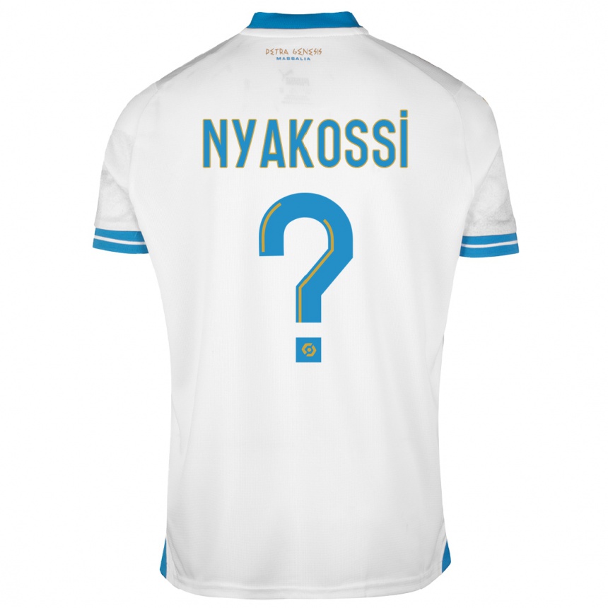 Vaikiškas Roggerio Nyakossi #0 Baltas Namų Marškinėliai 2023/24 T-Shirt