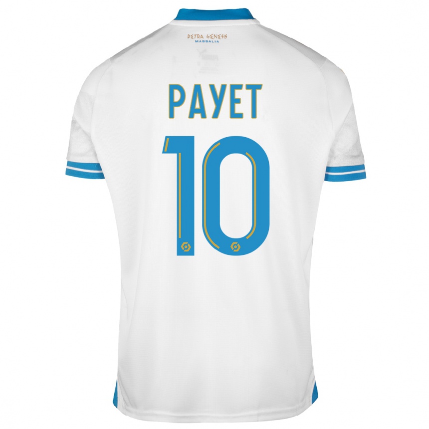 Vaikiškas Dimitri Payet #10 Baltas Namų Marškinėliai 2023/24 T-Shirt