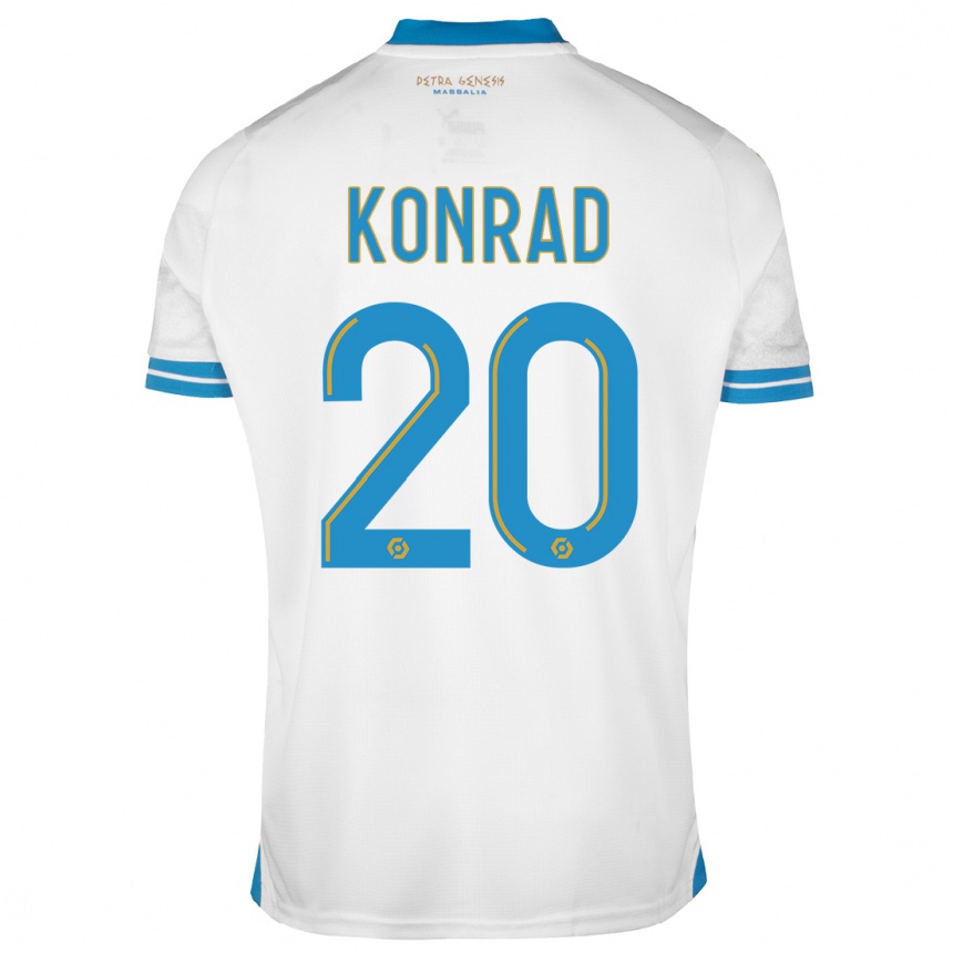 Vaikiškas Konrad De La Fuente #20 Baltas Namų Marškinėliai 2023/24 T-Shirt