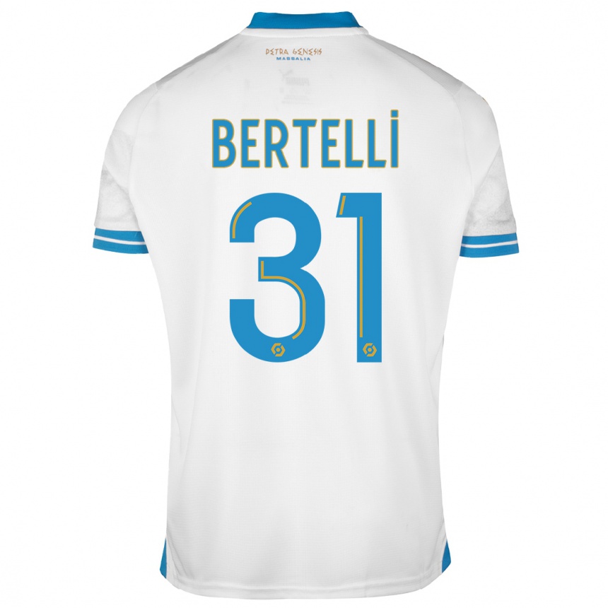 Vaikiškas Ugo Bertelli #31 Baltas Namų Marškinėliai 2023/24 T-Shirt