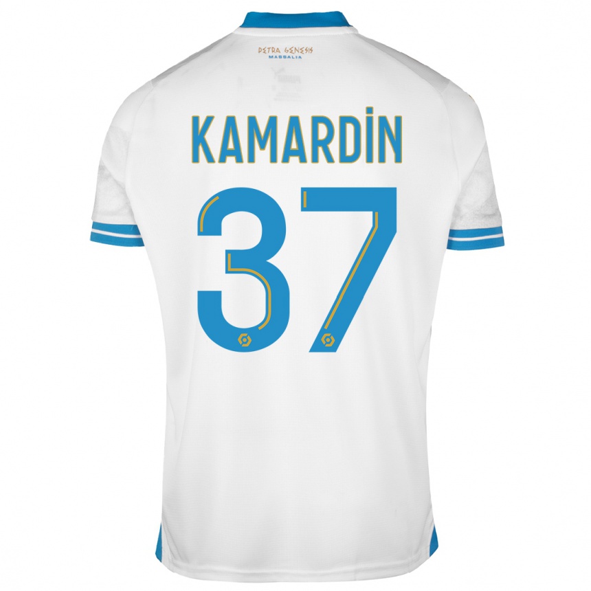 Vaikiškas Aaron Kamardin #37 Baltas Namų Marškinėliai 2023/24 T-Shirt