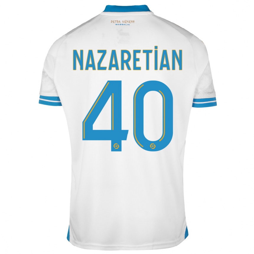 Vaikiškas Manuel Nazaretian #40 Baltas Namų Marškinėliai 2023/24 T-Shirt