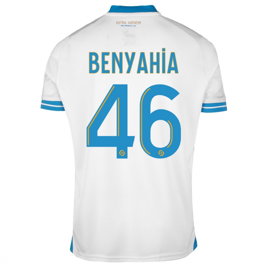 Vaikiškas Aylan Benyahia-Tani #46 Baltas Namų Marškinėliai 2023/24 T-Shirt