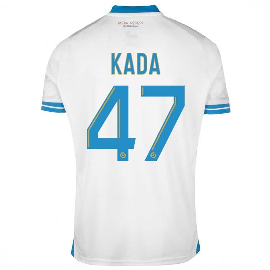 Vaikiškas Joakim Kada #47 Baltas Namų Marškinėliai 2023/24 T-Shirt