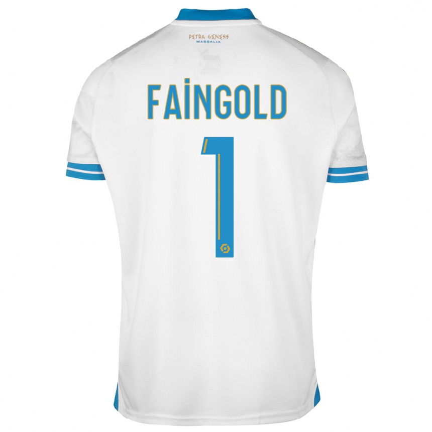 Vaikiškas Abbie Faingold #1 Baltas Namų Marškinėliai 2023/24 T-Shirt