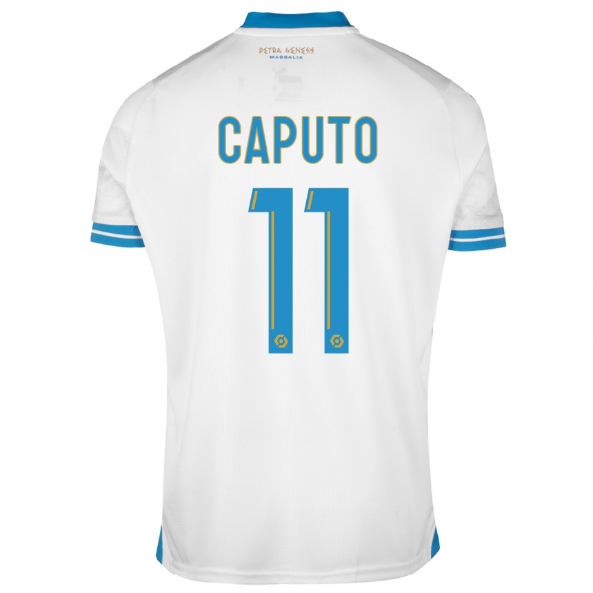 Vaikiškas Cindy Caputo #11 Baltas Namų Marškinėliai 2023/24 T-Shirt