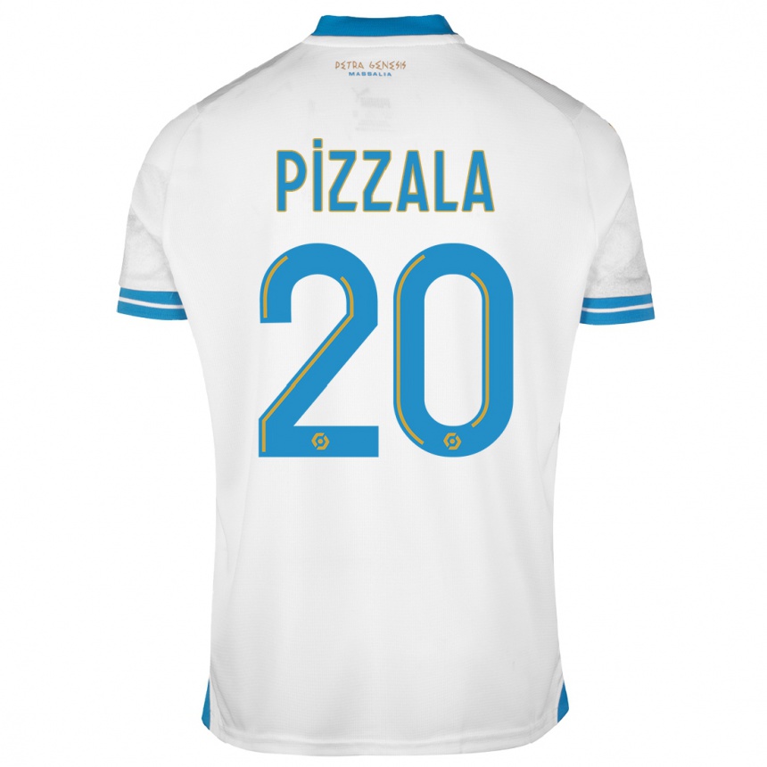 Vaikiškas Caroline Pizzala #20 Baltas Namų Marškinėliai 2023/24 T-Shirt