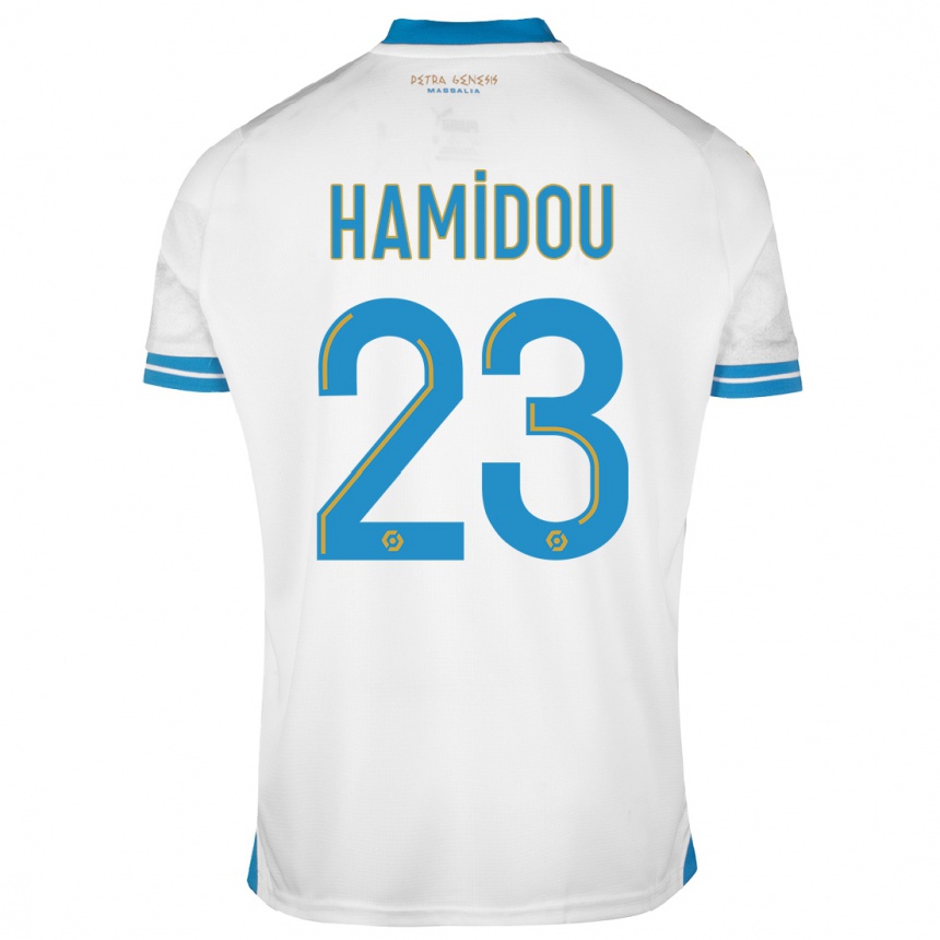 Vaikiškas Jamila Hamidou #23 Baltas Namų Marškinėliai 2023/24 T-Shirt