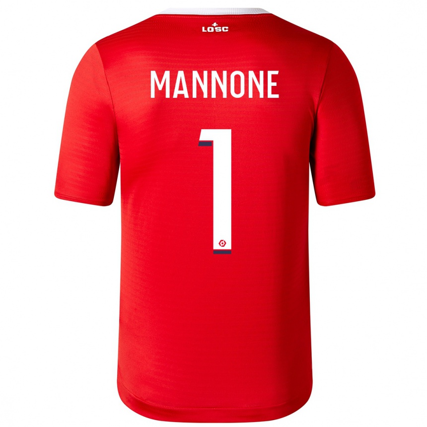 Vaikiškas Vito Mannone #1 Raudona Namų Marškinėliai 2023/24 T-Shirt