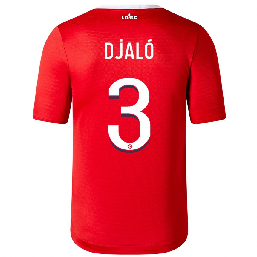 Vaikiškas Tiago Djaló #3 Raudona Namų Marškinėliai 2023/24 T-Shirt