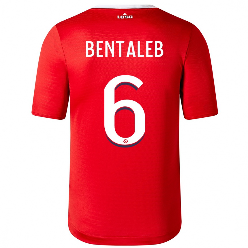 Vaikiškas Nabil Bentaleb #6 Raudona Namų Marškinėliai 2023/24 T-Shirt