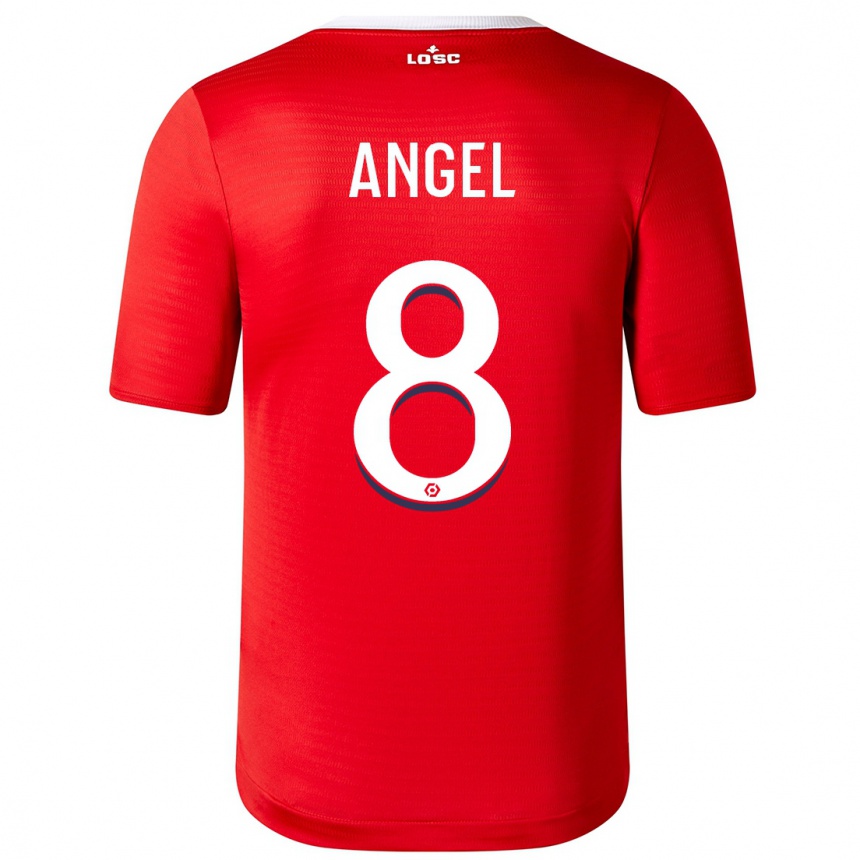 Vaikiškas Angel Gomes #8 Raudona Namų Marškinėliai 2023/24 T-Shirt