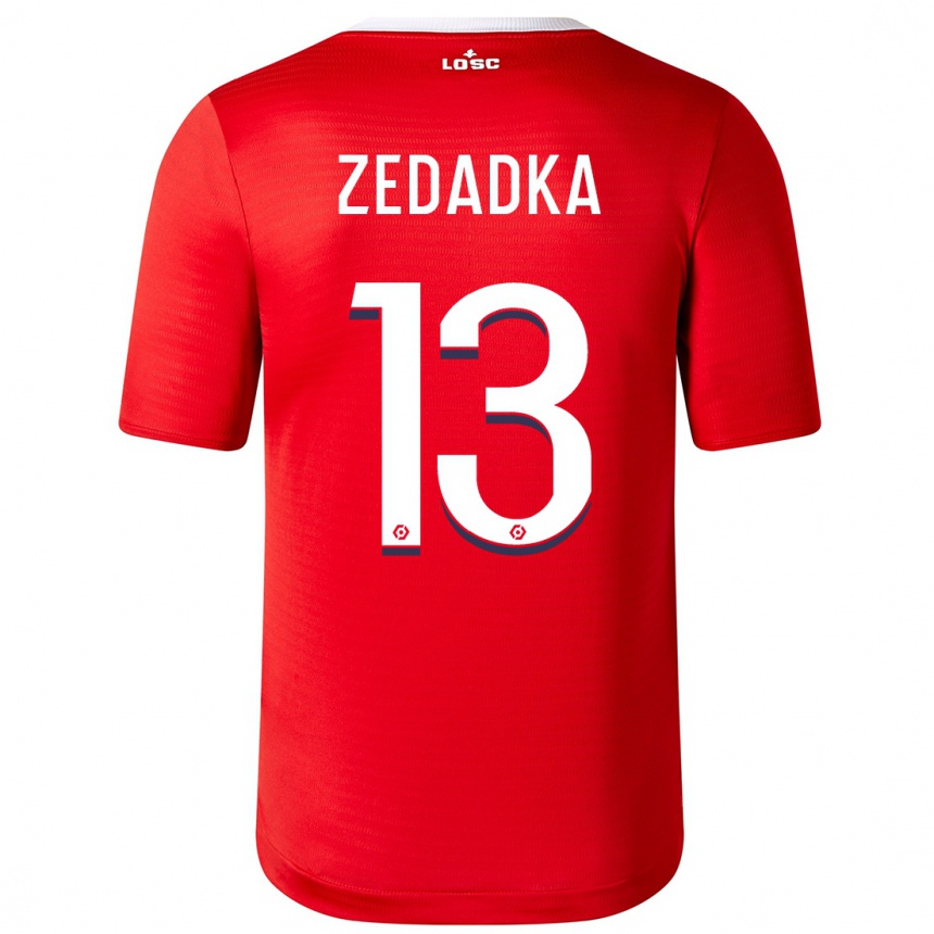 Vaikiškas Akim Zedadka #13 Raudona Namų Marškinėliai 2023/24 T-Shirt