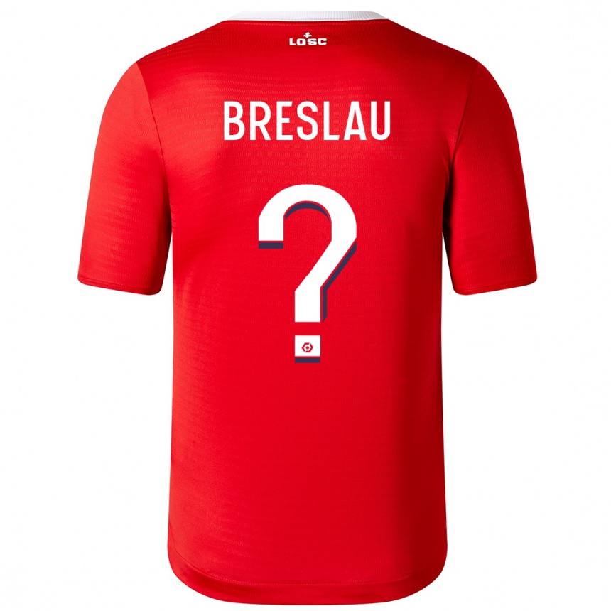 Vaikiškas Jessy Breslau #0 Raudona Namų Marškinėliai 2023/24 T-Shirt