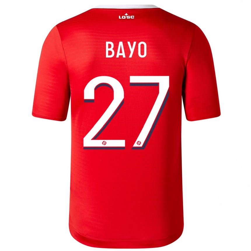 Vaikiškas Mohamed Bayo #27 Raudona Namų Marškinėliai 2023/24 T-Shirt