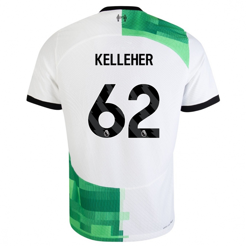 Vaikiškas Caoimhin Kelleher #62 Balta Žalia Išvykos Marškinėliai 2023/24 T-Shirt