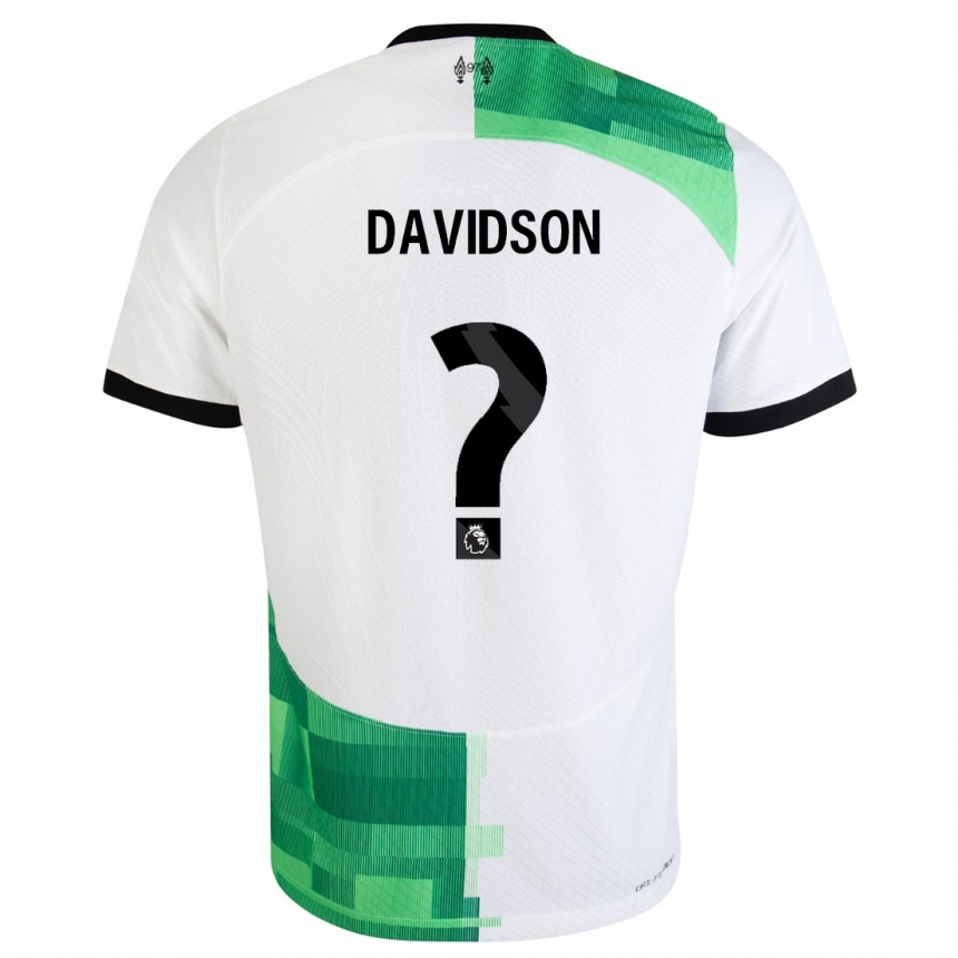 Vaikiškas Josh Davidson #0 Balta Žalia Išvykos Marškinėliai 2023/24 T-Shirt