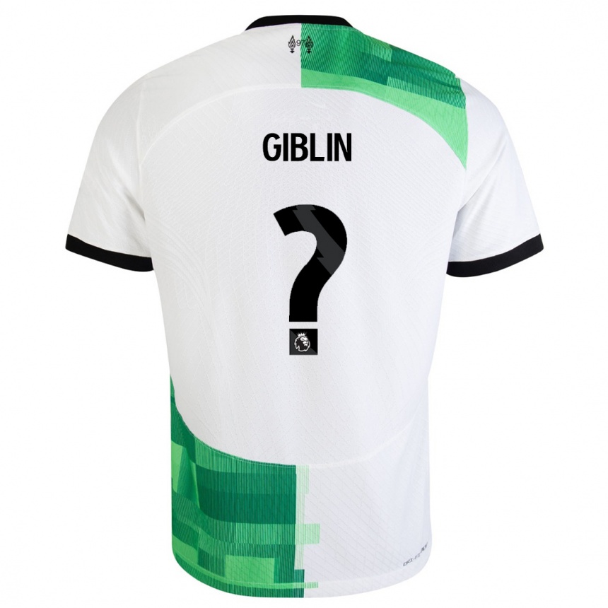 Vaikiškas Nathan Giblin #0 Balta Žalia Išvykos Marškinėliai 2023/24 T-Shirt