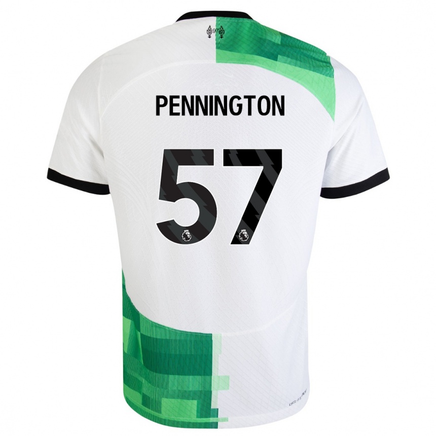 Vaikiškas Cody Pennington #57 Balta Žalia Išvykos Marškinėliai 2023/24 T-Shirt