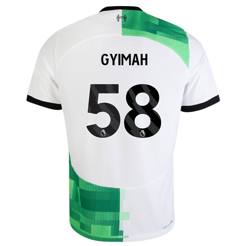 Vaikiškas Francis Gyimah #58 Balta Žalia Išvykos Marškinėliai 2023/24 T-Shirt