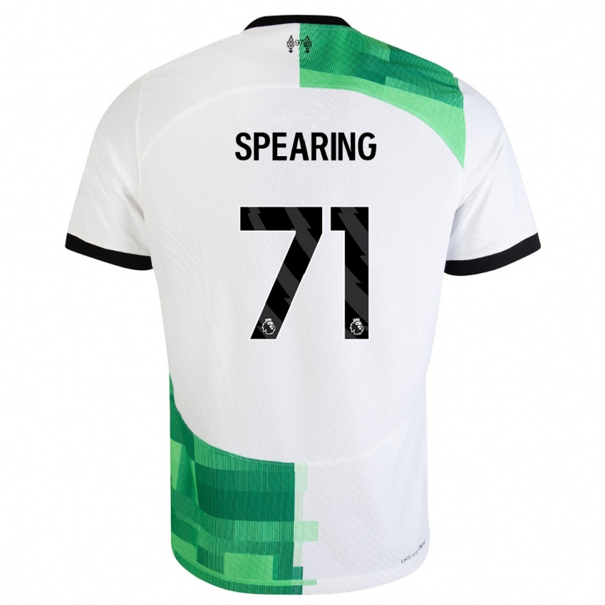 Vaikiškas Jay Spearing #71 Balta Žalia Išvykos Marškinėliai 2023/24 T-Shirt