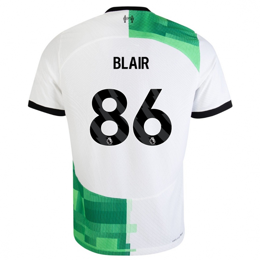 Vaikiškas Harvey Blair #86 Balta Žalia Išvykos Marškinėliai 2023/24 T-Shirt