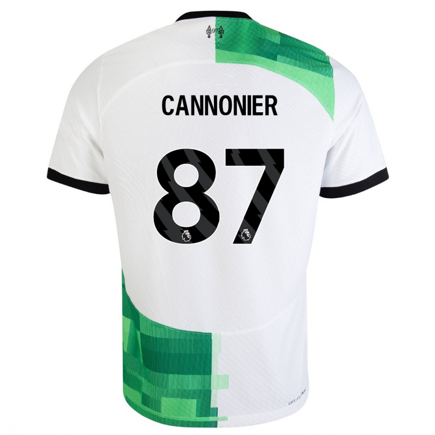 Vaikiškas Oakley Cannonier #87 Balta Žalia Išvykos Marškinėliai 2023/24 T-Shirt