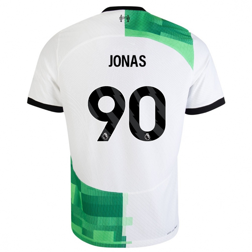 Vaikiškas Lee Jonas #90 Balta Žalia Išvykos Marškinėliai 2023/24 T-Shirt