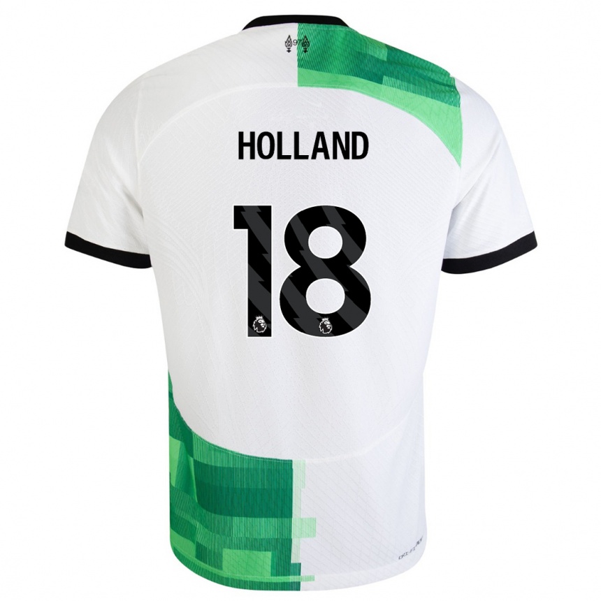 Vaikiškas Ceri Holland #18 Balta Žalia Išvykos Marškinėliai 2023/24 T-Shirt