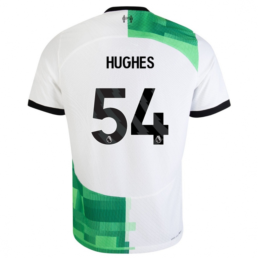 Vaikiškas Liam Hughes #54 Balta Žalia Išvykos Marškinėliai 2023/24 T-Shirt