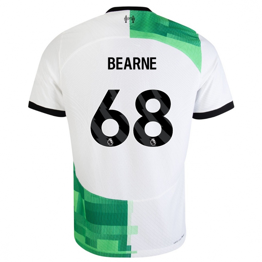 Vaikiškas Jack Bearne #68 Balta Žalia Išvykos Marškinėliai 2023/24 T-Shirt