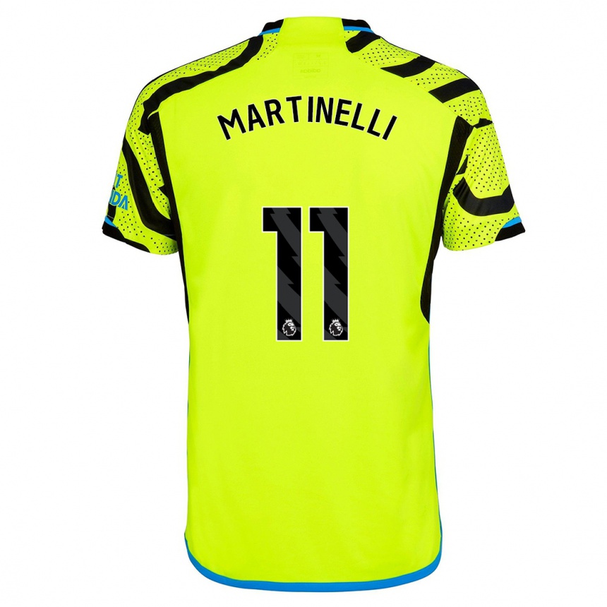 Vaikiškas Gabriel Martinelli #11 Geltona Išvykos Marškinėliai 2023/24 T-Shirt