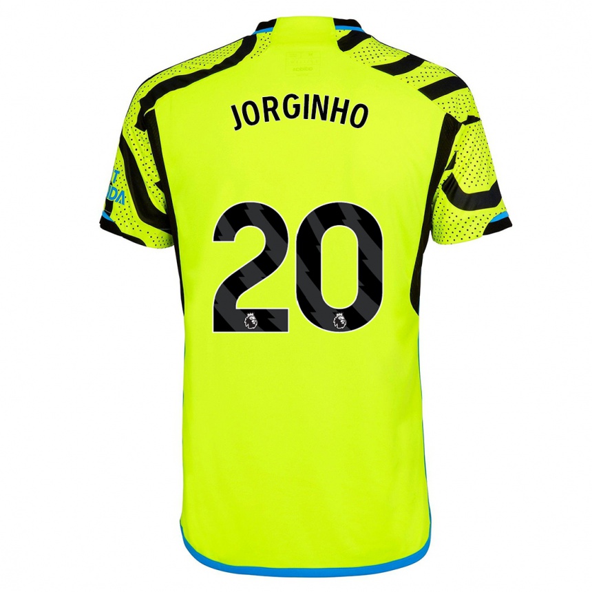 Vaikiškas Jorginho #20 Geltona Išvykos Marškinėliai 2023/24 T-Shirt