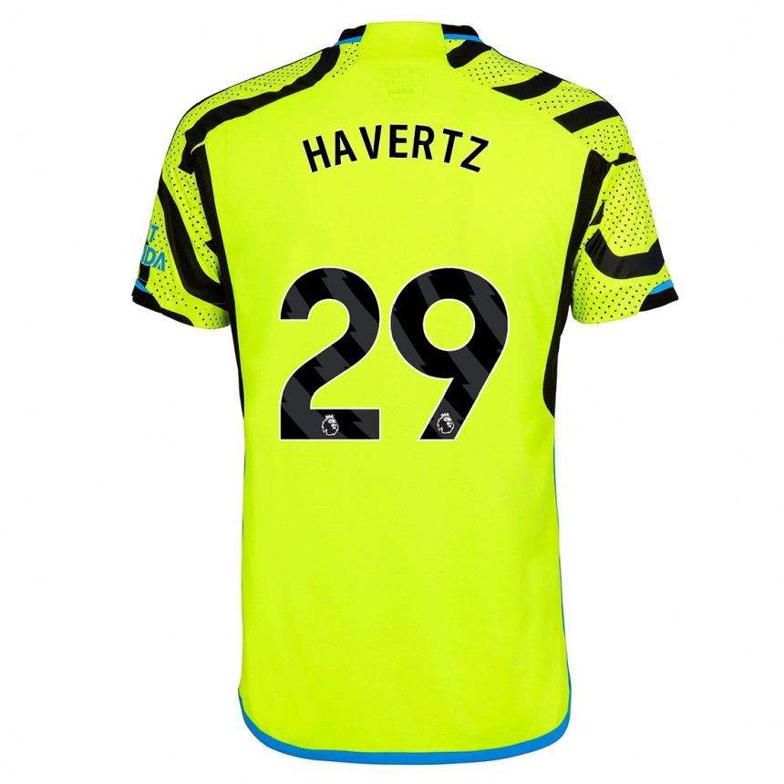 Vaikiškas Kai Havertz #29 Geltona Išvykos Marškinėliai 2023/24 T-Shirt