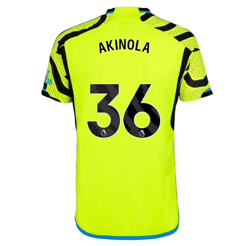 Vaikiškas Tim Akinola #36 Geltona Išvykos Marškinėliai 2023/24 T-Shirt