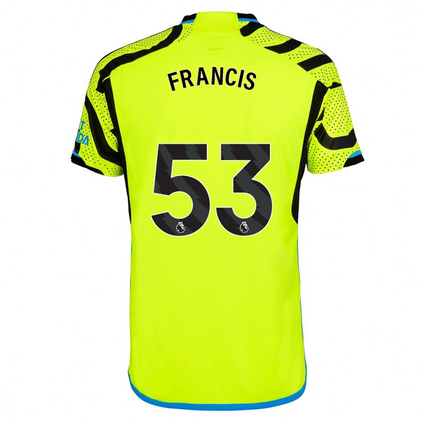 Vaikiškas Jack Henry Francis #53 Geltona Išvykos Marškinėliai 2023/24 T-Shirt