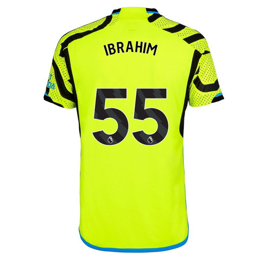 Vaikiškas Bradley Ibrahim #55 Geltona Išvykos Marškinėliai 2023/24 T-Shirt